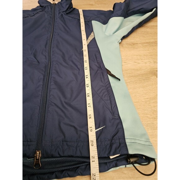 Nike Women Reflective Windbreaker Set Blue Jacket Back Zip Pocket/Pants Size XS - Picture 5 of 11